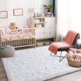 thumbnail image 2 of Homore Cute Fluffy Carpet Soft Washable Area Rugs for Bedroom/ Living Room Decoration, 4' x 5.9' , White, 2 of 7