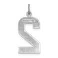 thumbnail image 4 of FB Jewels 14K White Goldw Casted Large Diamond Cut Number 2 Charm, 4 of 4