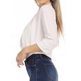 thumbnail image 2 of Women's Casual 3/4 Sleeve Bolero Open Front Cardigan Jacket, 2 of 6