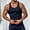 Navy, variant on OKBOP Ribbed Tank Top Men Men Casual Solid Tight Fitting Sports Stripe Gym Tank Tops Vest Black M( US:4)