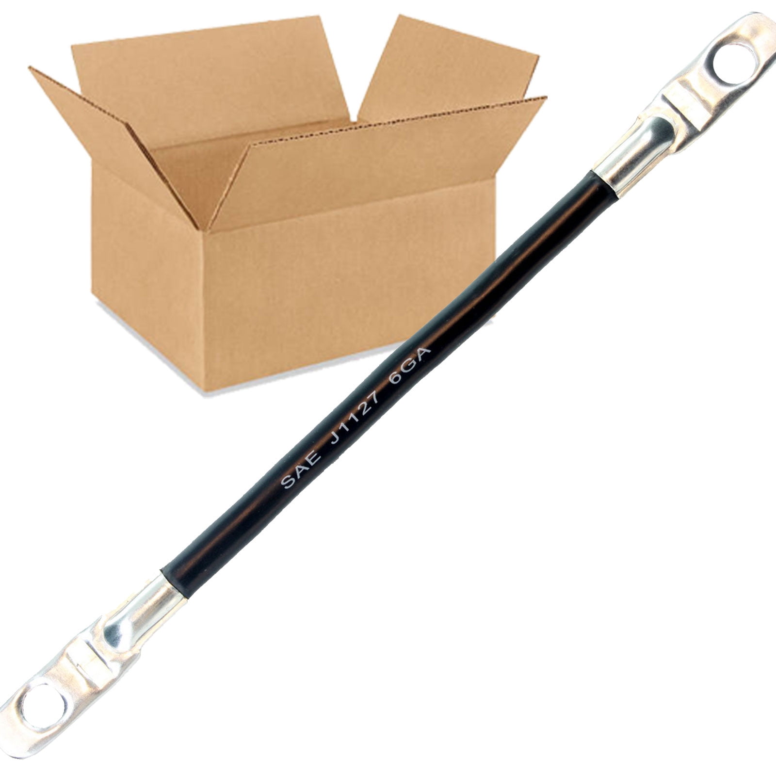 25PC 6 Gauge AWG 9" Golf Cart Battery Cable 5/16" Lugs Zinc Plated