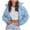 Sky Blue, variant on Herrnalise Jackets For Women Fashion Zipper Pocket Coat Long Jacket Winter Long Sleeve Down Cotton Shackets For Women 2024 fall Sky Blue,S