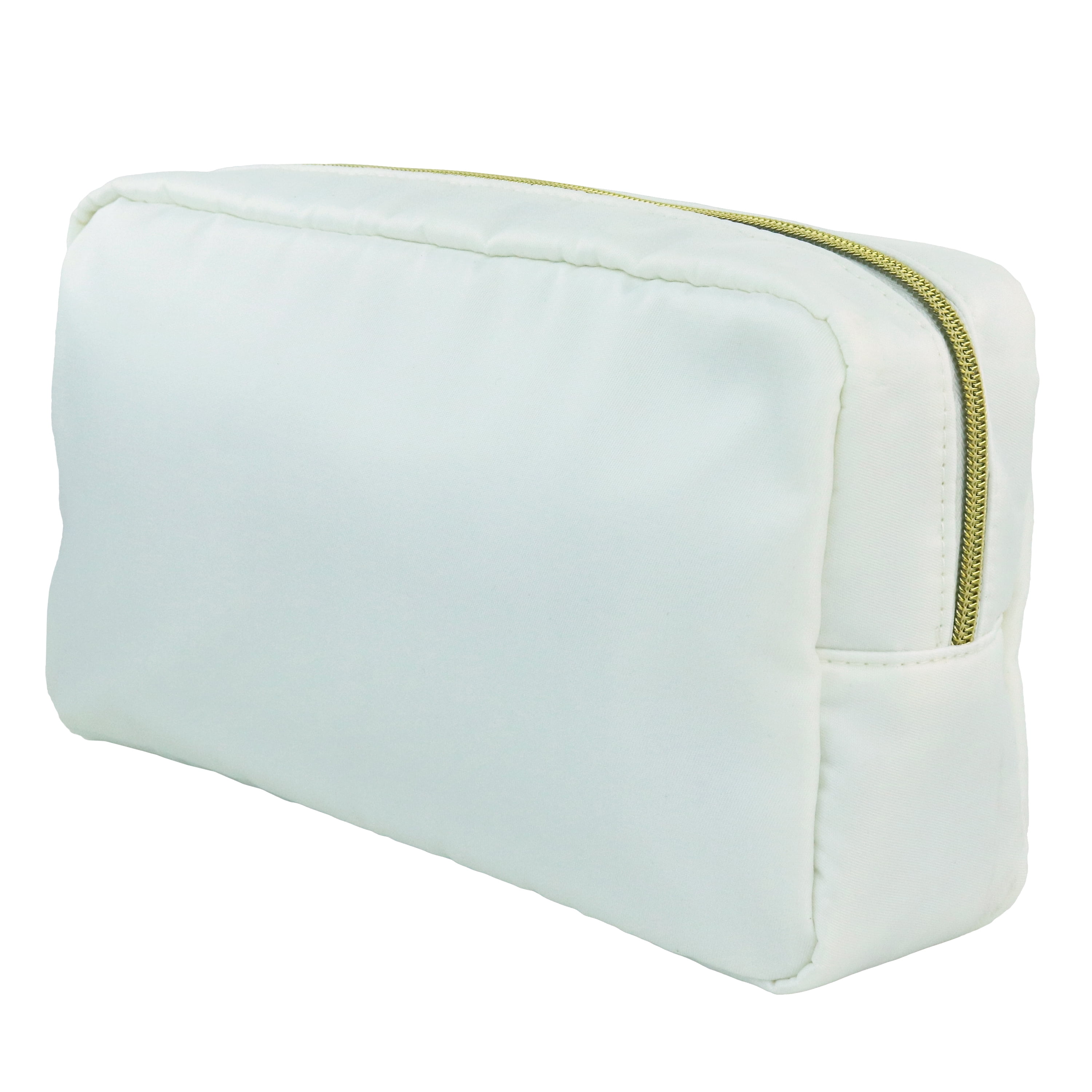Hello Hobby Zippered Customizable Nylon Storage Bag, Medium, White