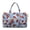 Ladybug Floral Print, variant on Garronmavis Large Quilted Duffle Bag for Women Eagle Print Weekender Bag Travel Overnight Bag Gym Dance Carry On Tote Bag with Zipper Pockets