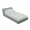 thumbnail image 3 of Ambesonne Fish Fitted Sheet & Pillow Sham Set, Dost and Stripes Illustration, Full, Multicolor, 3 of 3