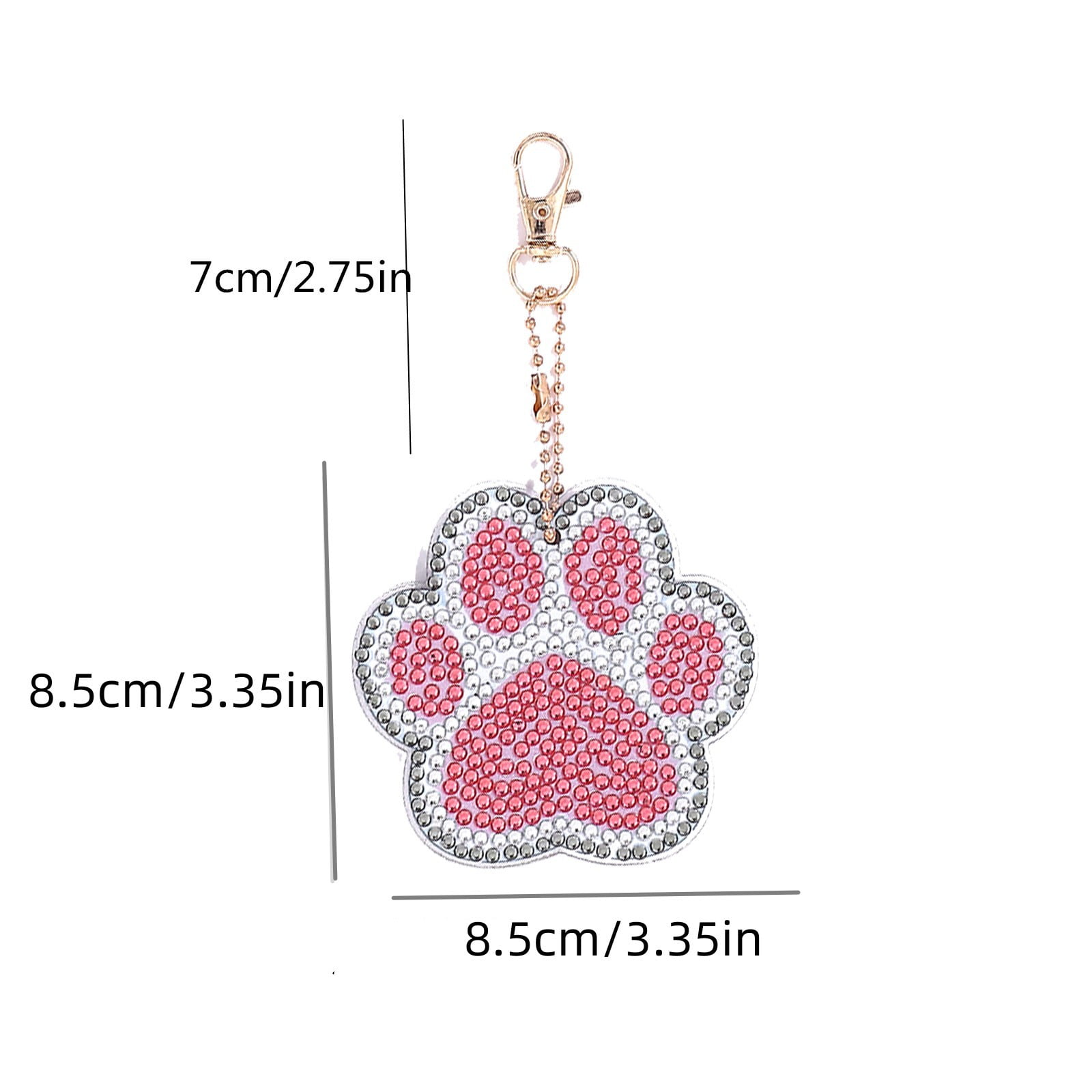 8 PCS Diamond Art Painting Keychains Kits for Adult Kids Claws Double Sided Key Bag Chains Diamond Art Craft DIY Animal Key Ring Paint with Diamonds Dots Pendant Gift Decor