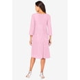 thumbnail image 2 of Roaman's Women's Plus Size Plus-Size 3/4 Sleeve Boatneck Lace Swing Dress, 2 of 4