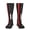 2 Black-2, variant on Women's Knee High Socks Thin Red Firefighter Line America Flag Thermal Soft Knee Long Socks