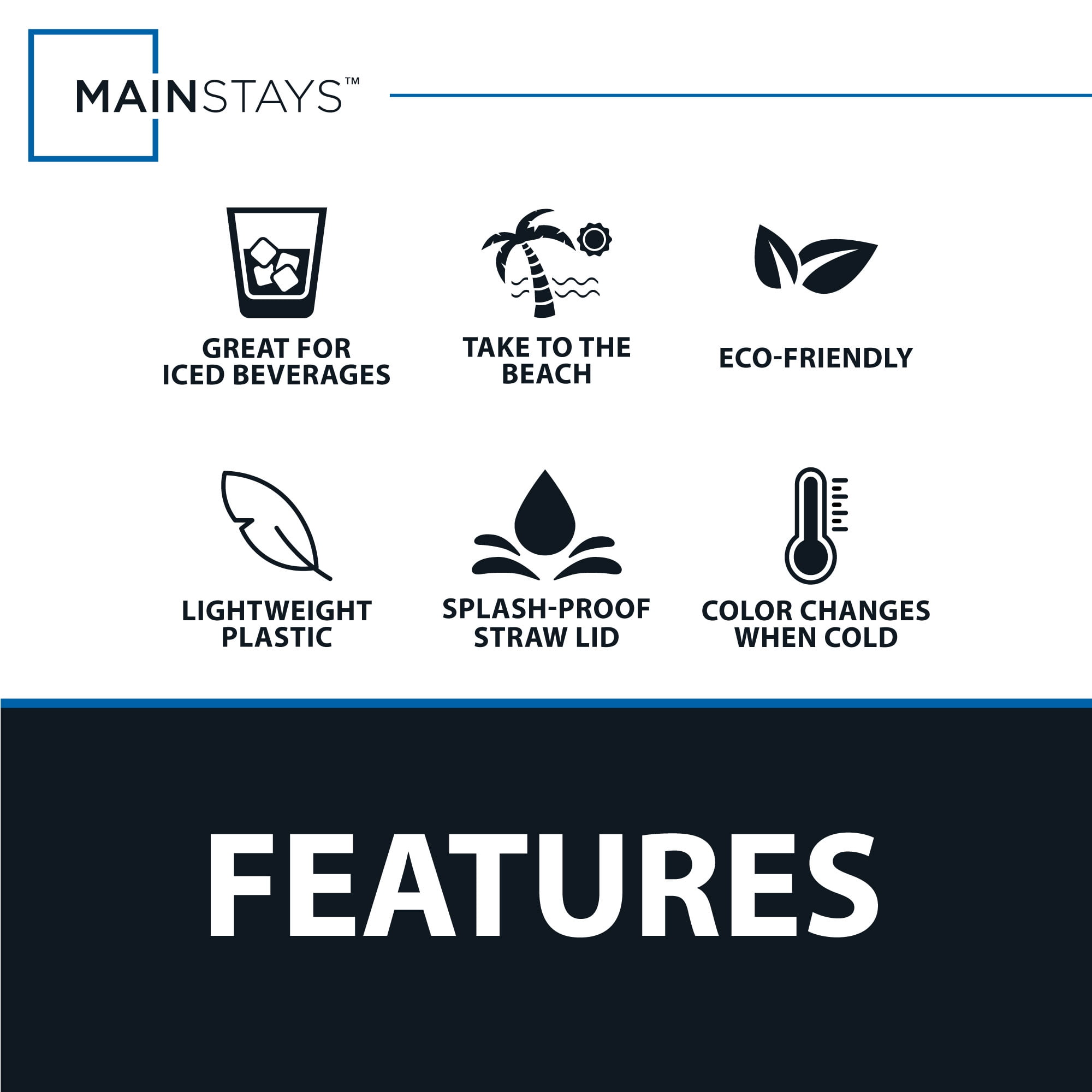 Mainstays Fishbowl Tumbler 40 fl oz, Teal