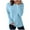 Light Blue, variant on Womens Raglan Long Sleeve Tops Textured Solid Color Trendy Fall Clothes Crewneck Pullover Casual Sweatshirts (XL, Light Blue)