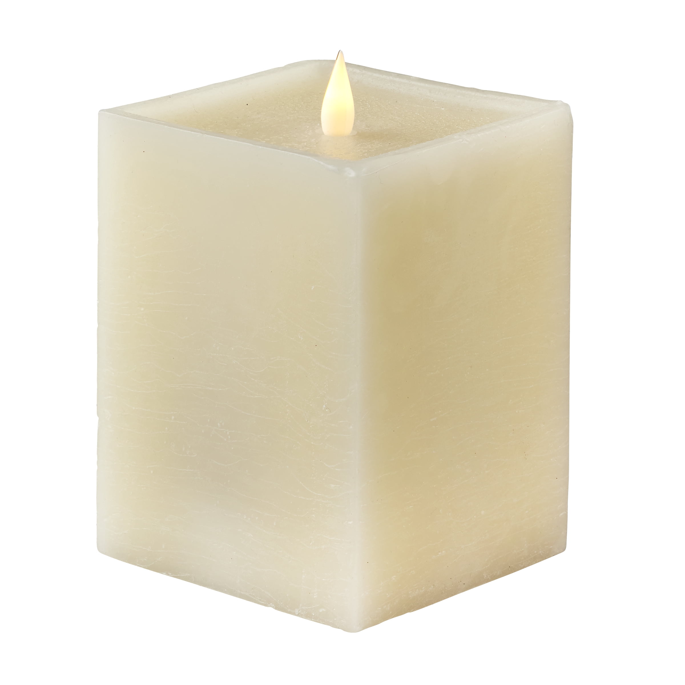 Classic Motion Flameless Square Candle 4x6 Ivory