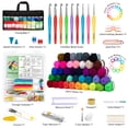thumbnail image 2 of Juego de crochet con hilo de 113 piezas, hilo surtido de 1600 yardas, juego de accesorios de ganchillo de 73 piezas que incluye ganchos ergonómicos, agujas de tejer y más, kit ideal para principiantes, 2 of 8