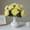 #002-Yellow, variant on YiJuHui Artificial Chrysanthemum Flowers, Realistic Fake Silk Floral Arrangement, Elegant Home Decor for Indoor Outdoor Wedding Table Centerpiece, Faux Plant Decor