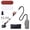 Black+Red, variant on Heavy-Duty F-Clamp 12 x 5-1/2 with Removable Swivel Pad, Deep Throat Bar Clamp for Welding, 4 Pack, Black Oxide Spindle, Drop-Forged Steel