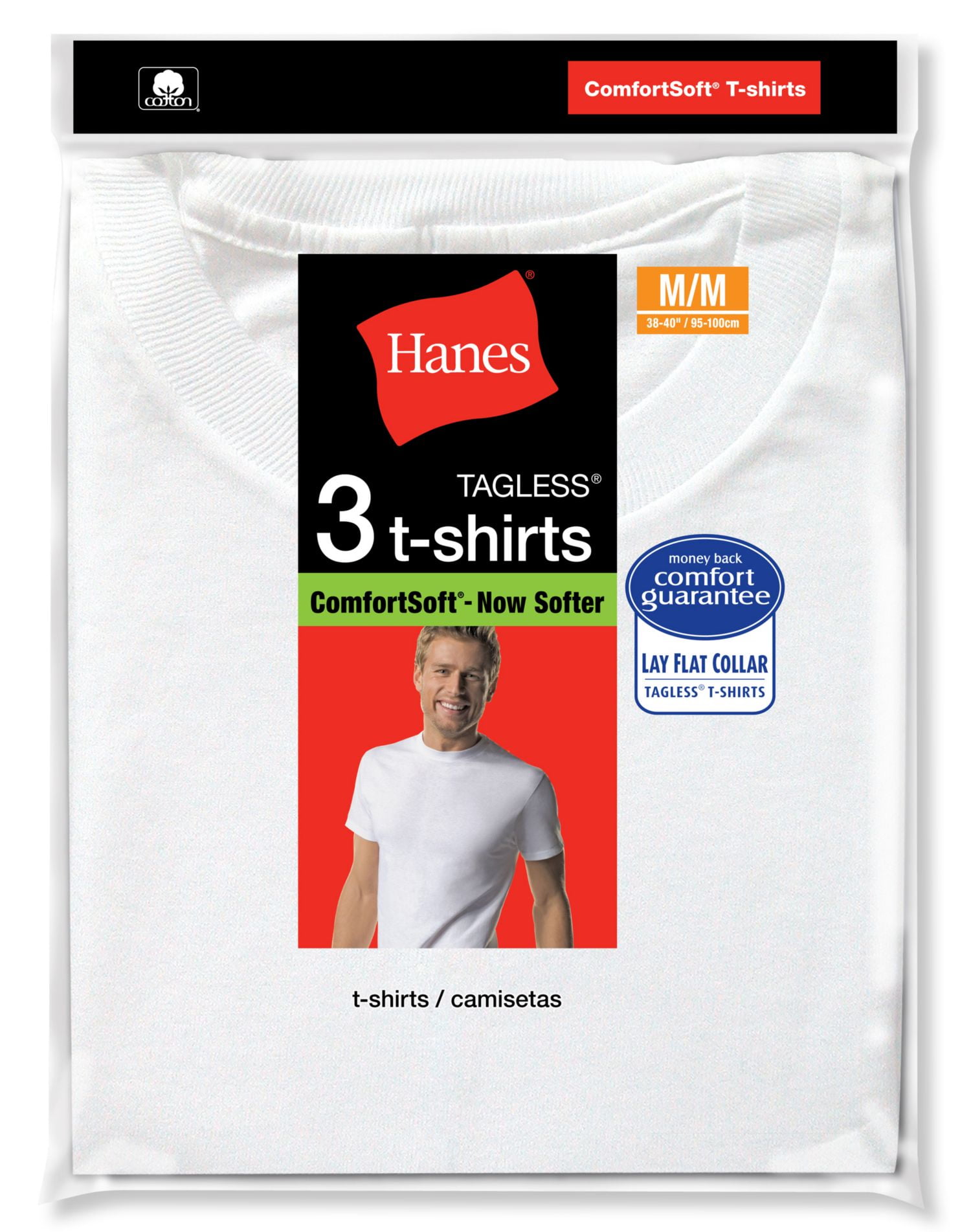 New Hanes Mens Classics 3 Pack Of Tees Size Small 3XL Crew Neck Or V Neck