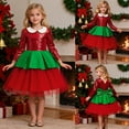 thumbnail image 2 of Girls Christmas Dress Girls Dresses Child Girls Long Sleeve Christmas Sequin Pageant Dress Party Gown Dresses, 2 of 9