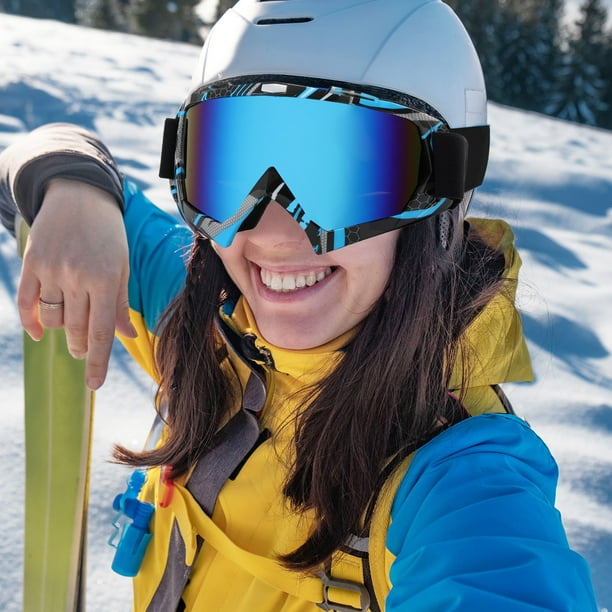 Gafas de Ski a prueba de viento Antisolar UV Adultos Unisex Ski Goggles, Proteccin Solar, Gafas de Ski Invierno, Gafas de Ski para Hombre y Mujer, Tamaño Único, Impermeables, Anti-reflejo,