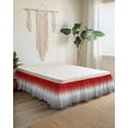thumbnail image 2 of Abstract Bed Skirt Red Grey Gradient Modern Art Bed Skirts King Size 16 Inch Drop, Wrap Around Dust Ruffle&nbsp;Bedskirt with Adjustable Elastic Belt for Queen Size Beds, 2 of 7