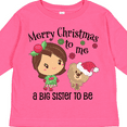 thumbnail image 4 of Inktastic Merry Christmas to Me, a Big Sister to Be Girls Long Sleeve Toddler T-Shirt, 4 of 5