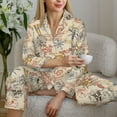 thumbnail image 6 of Haiem Vintage Nautical Pattern Women’s Long-sleeve Sleepwear,Sleepwear Set,2-piece Loungewear Set,Soft PJs Comfy Nightwear with Pockets-XX-Large, 6 of 7