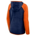 thumbnail image 3 of Women's Fanatics Navy/Orange Chicago Bears Redzone End Around Pass Raglan Full-Zip Hoodie, 3 of 3