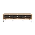 thumbnail image 3 of CorLiving Cole Modern Engineered Wood TV Stand with Open Shelves for Most TVs up to 85", Light Brown/Grey, 3 of 11