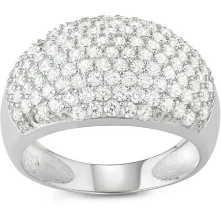 Brinley Co. Women's CZ Sterling Silver Dome Fashion Ring