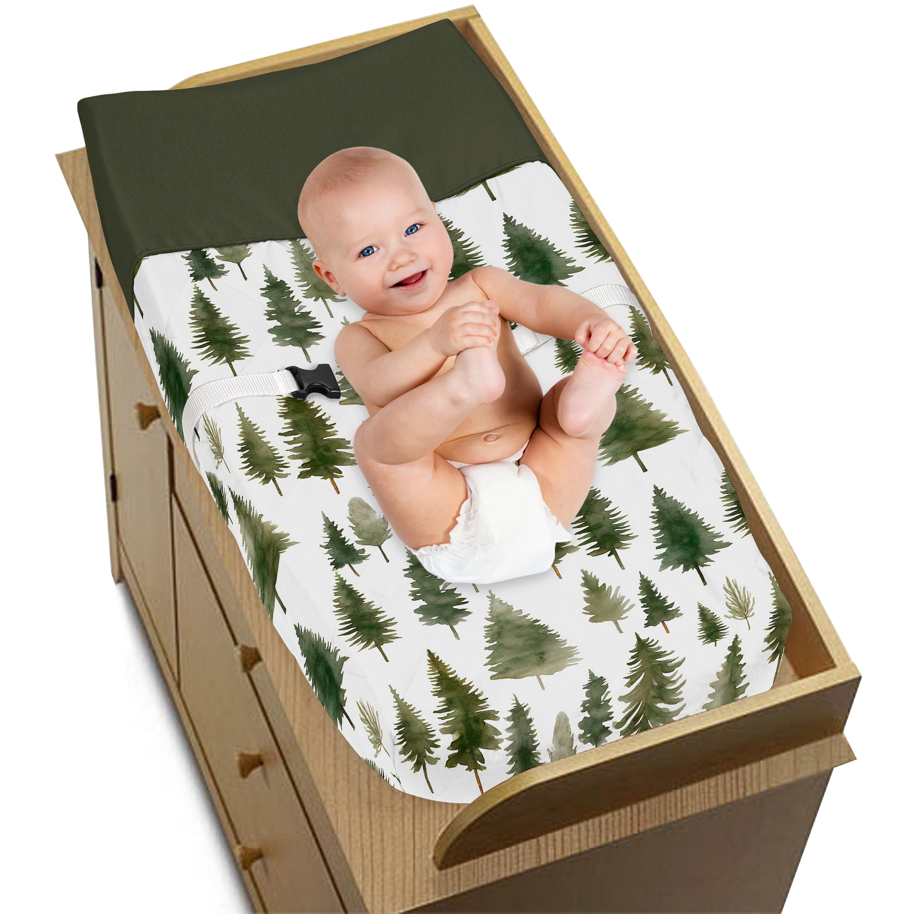 Sweet Jojo Designs Woodland Pine Tree Boy or Girl Gender Neutral Unisex Changing Pad Cover