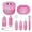 Pink, variant on Kids Pretend Dentist Playset Educational Role Play Dental Toy Set with Cartoon Teeth Model