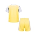 thumbnail image 4 of Miaeowve Kids Boys Girls 2 Piece Basketball Outfits Athletic Jersey T-Shirt with Mesh Shorts Sports Yellow 140, 4 of 7