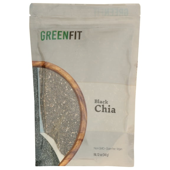 Pack of 6, Greenfit Black Chia, 12 oz