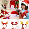 thumbnail image 2 of Diademas navideñas Reno de Papá Noel Banda para la cabeza para niños Vestir Cuerno de reno, 2 of 8
