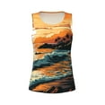 thumbnail image 5 of Goofa Serene Ocean Sunset Printed Womens Workout Tops for Women Sleeveless Yoga Shirts Athletic Running Tank Tops Sleeveless Gym Clothes Workout Apparel-Medium, 5 of 9