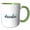 Green/White, variant on 3drose, December - Typography Text, 11oz Two-tone Blue Mug