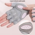 thumbnail image 2 of Soidarity 2 uds guantes de gimnasio para Fitness culturismo ajustable entrenamiento transpirable medio dedo guante al aire libre absorbente sudor Ciclismo Gris L, 2 of 6