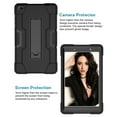 thumbnail image 3 of GoldCherry For Lenovo Tab E8 Case TB-8304F Heavy Duty Rugged Hybrid Armor with Build in Kickstand Cover for Lenovo Tab E8 TB-8304F/TB-8304F1 Tablet(Black+Black), 3 of 7