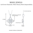 thumbnail image 4 of Rosec Jewels Lab Diamond Floral Pendant Necklace - Vintage Inspired Wedding Necklace (EF-VS Grade), 925 Sterling Silver, 4 of 6