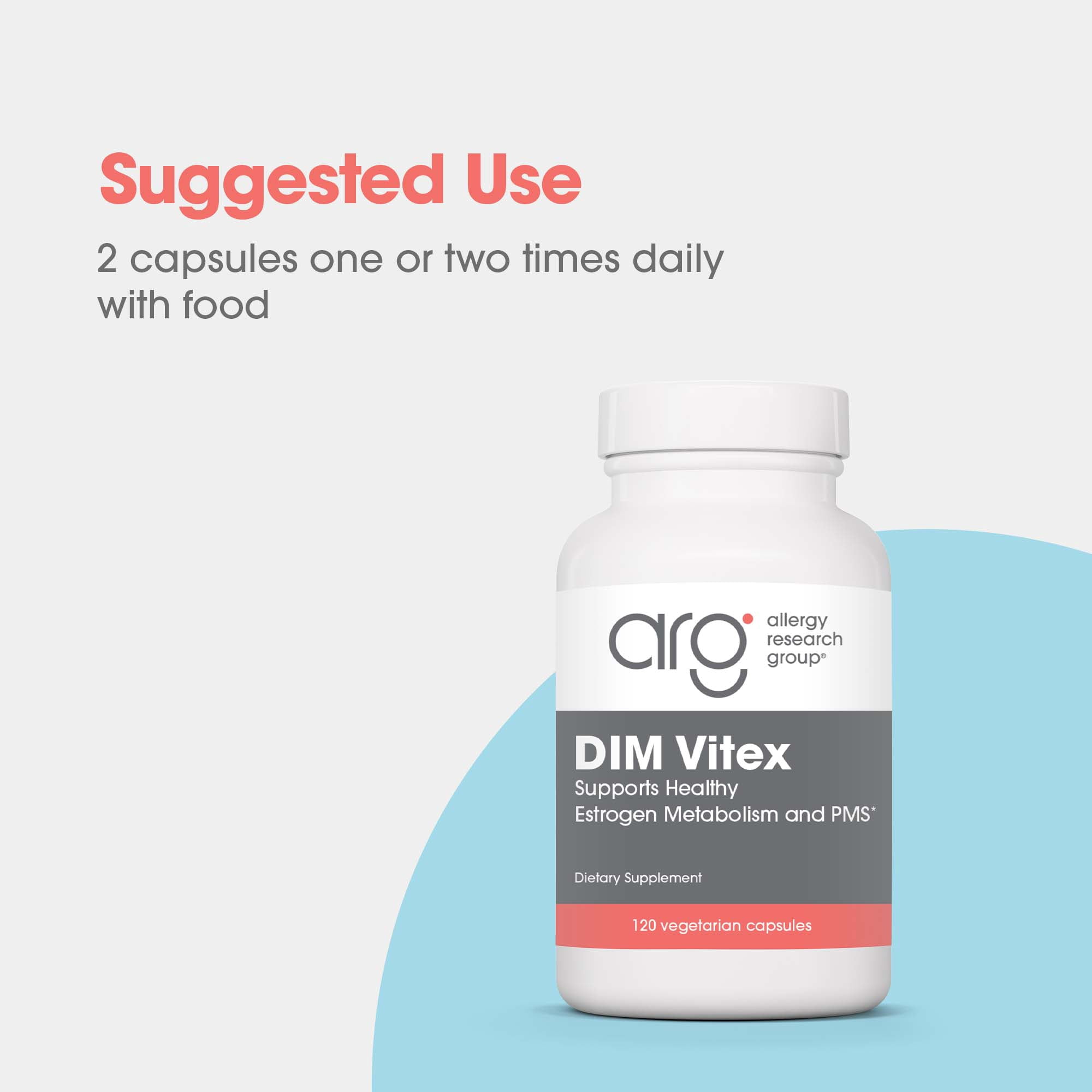ARG DIM Vitex - Supports Estrogen Metabolism - DIM with NAC and Vitamin B & Magnesium - 60 Servings - 120 Capsules