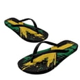 thumbnail image 4 of Chririnla Women's Jamaican Flag Print Flip Flop Comfortable Casual Beach Thong Sandals with Arch Support Non-Slip Fashion Lightweight Slippers for Vacation Pool, 4 of 7