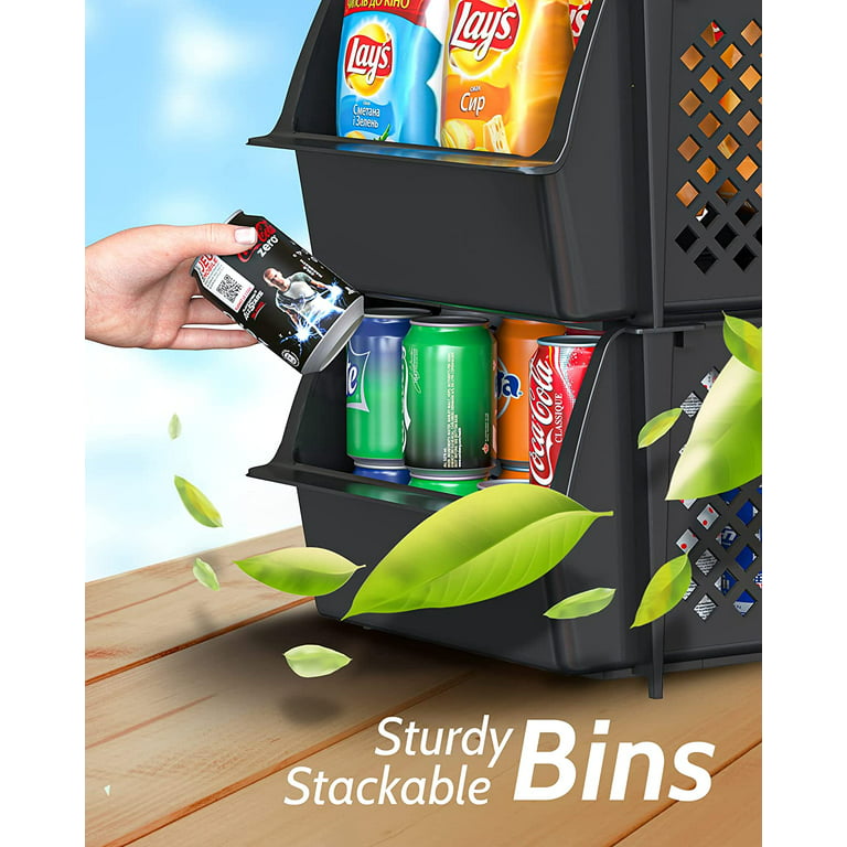 Skywin Plastic Stackable Storage Bins – Healthier Spaces Organizing