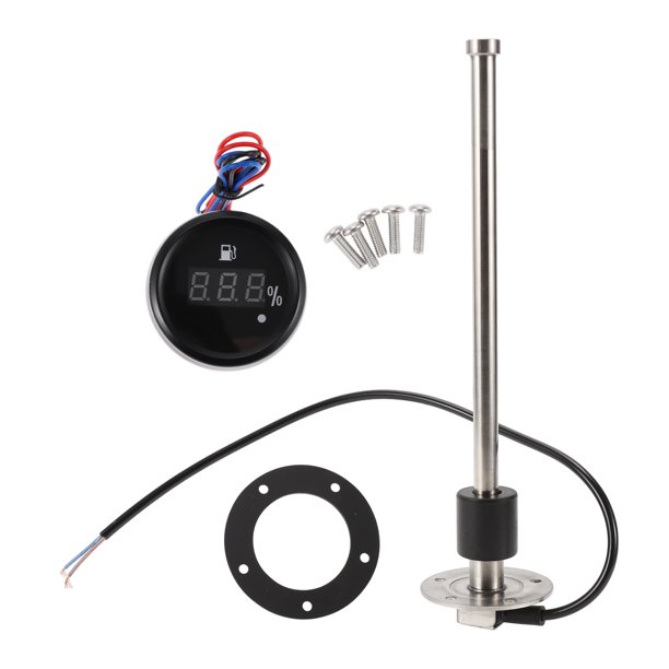 Kit de unidad de envío y medidor de combustible Unique Bargains para barco, metal de 275 mm, 1 juego, tono plateado y negro, 0-190 Ohm
