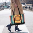 thumbnail image 4 of FORMRS Canvas Laptop Tote Bag for Women with 15.6" Computer Compartments Shoulder Handbag, Colorful Stripes, 4 of 7