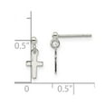thumbnail image 4 of Auriga Fine Jewelry 925 Sterling Silver Latin Cross Post Dangle Earrings for Women(L-24mm, W- 7mm), 4 of 5
