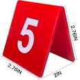 thumbnail image 2 of UrbanMingle Table Number 1-10 Tents Style Red Acrylic Table Numbers Cards Signs, 2 of 4