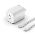 thumbnail image 1 of Cargador de pared Belkin BoostCharge Pro 65W Dual USB-C GaN blanco, 1 of 7