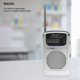 thumbnail image 1 of Radio digital Radio de puntero de bolsillo de doble banda SW/AM/FM Pantalla LCD (KK19 plateado), 1 of 8