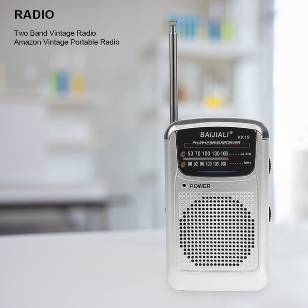 Radio digital Radio de puntero de bolsillo de doble banda SW/AM/FM Pantalla LCD (KK19 plateado)