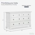 thumbnail image 2 of Evolur Signature Cape May Double Dresser, Model #896-WW, 2 of 6