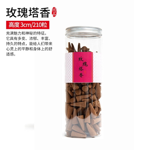 Xiao Hua Caja de 2 conos de incienso de reflujo para cascada, aromas naturales para quemador de cascada de incienso, color rosa