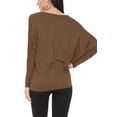 thumbnail image 4 of Women's Solid Stretch Dolman Tops (Pack of 2) Lightweight and Relaxed Fit, 4 of 5